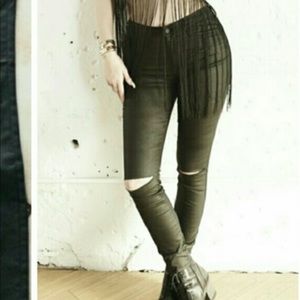 Kendall + Kylie waxed jeans